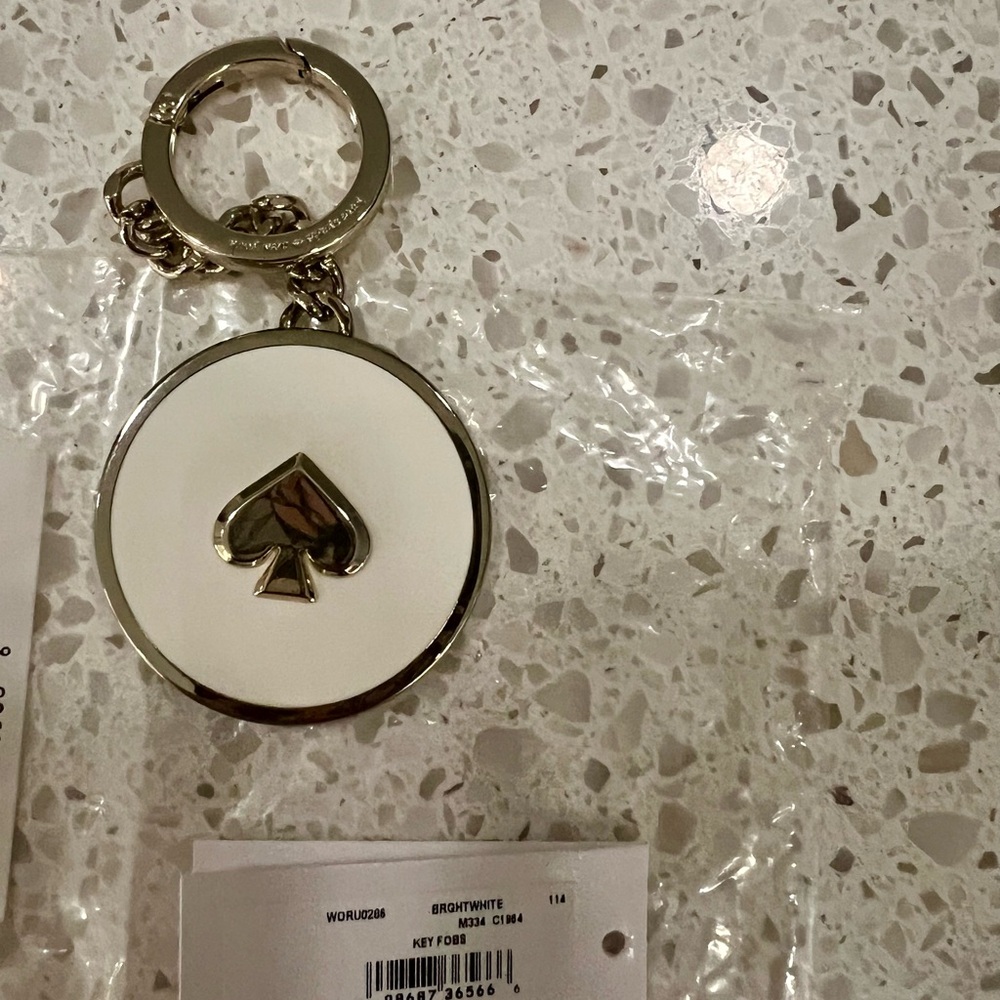 Kate Spade Gold and Cream  Key Holder/Charm